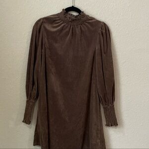 Love Riche Chocolate Corduroy Dress